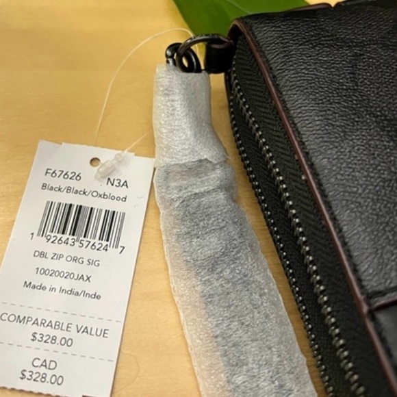Coach Dark Leather Wristlet - Picture 5 of 5